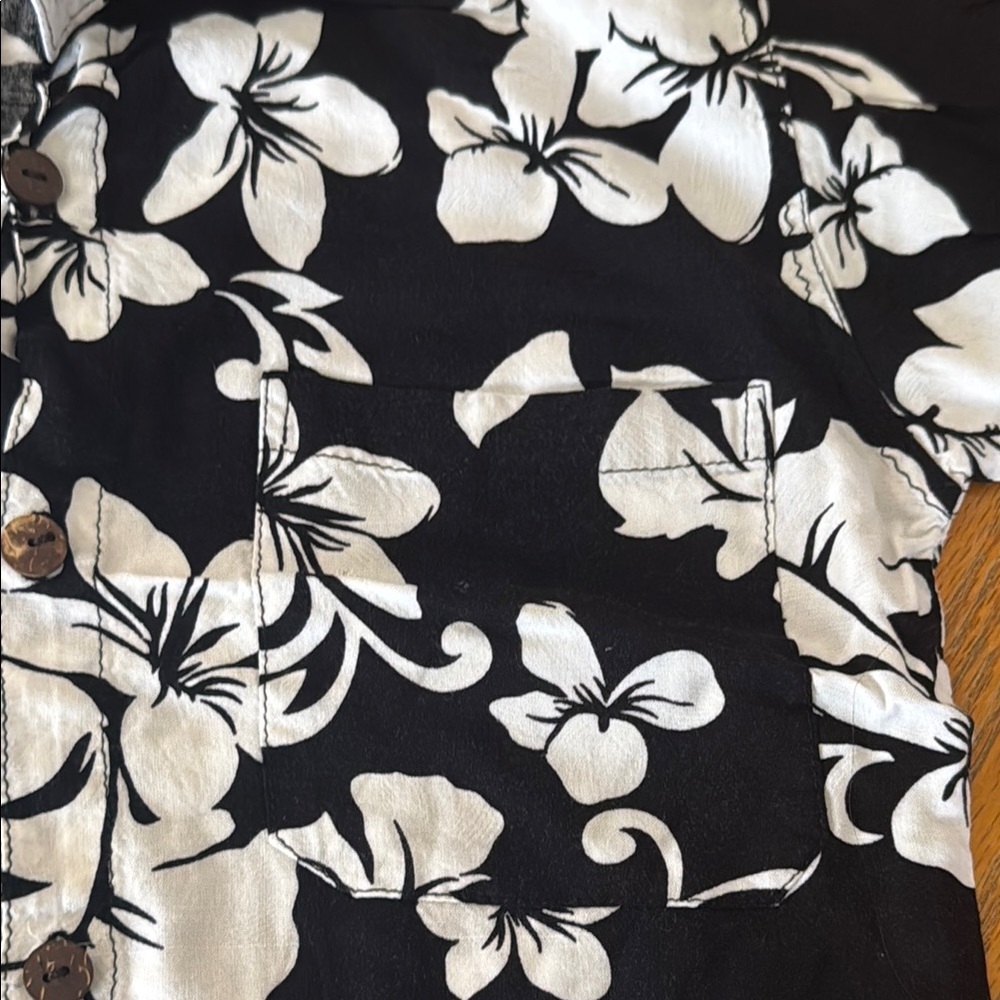 Hound Stuff Black and White Floral Shirt - Picture 4 of 5